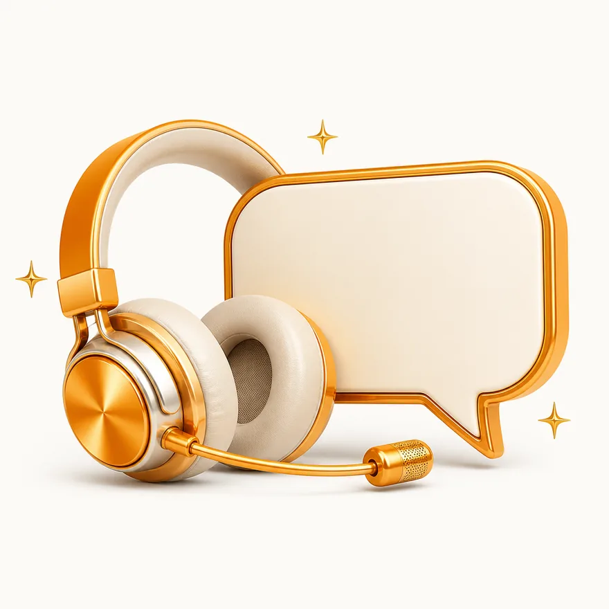 Headset with speech bubble — FatBet
