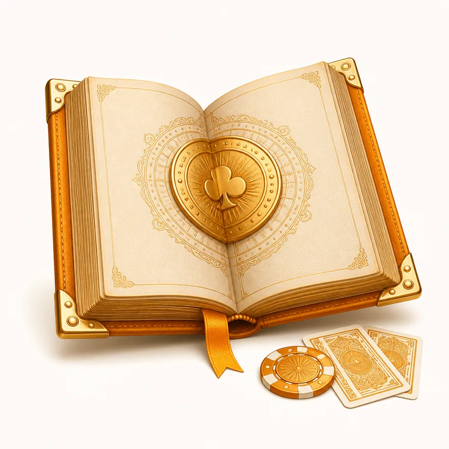 Open rulebook with cards — FatBet