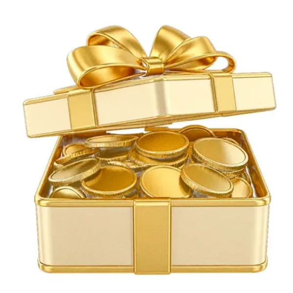 Gift box with coins — FatBet