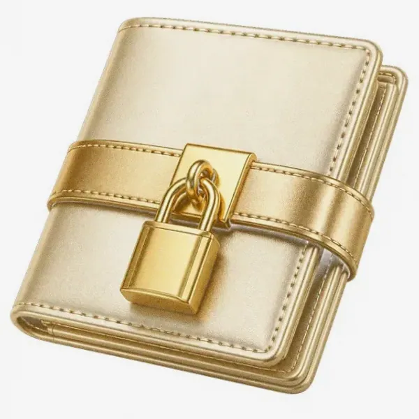 Locked leather wallet — FatBet