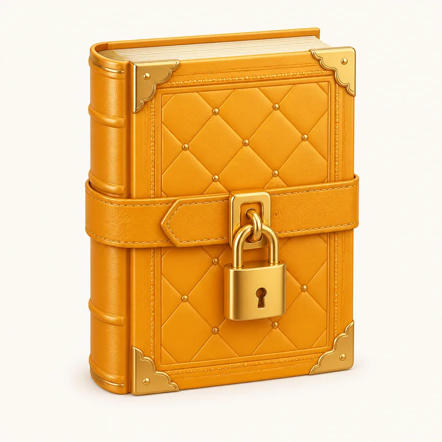 Book with padlock strap — FatBet